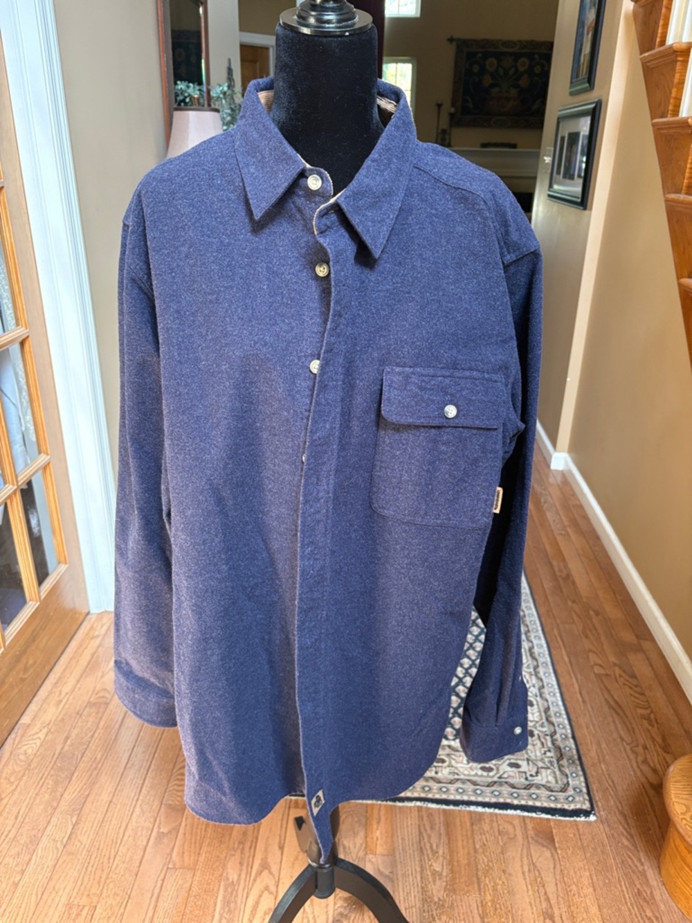 Legendary Whitetails Navy Brushed Cotton Button Up Shirt